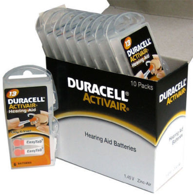 Duracell Activair Hearing Aid Batteries :Size 13(60 Batteries) Fresh Exp-2029