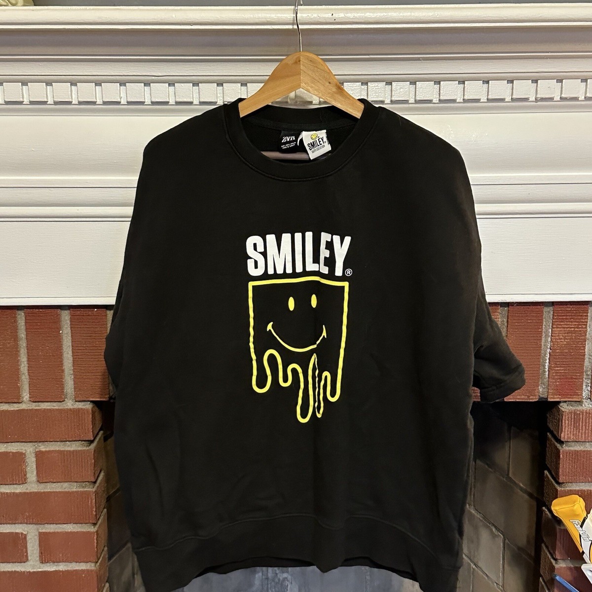ZARA X Smiley Men's Short Sleeve Sweatshirt Size Large | eBay