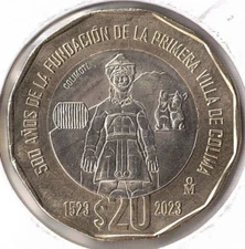 2023 Mexico 20 pesos 500 años FIRST VILLA DE COLIMA Commemorative coin!
