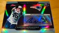 Aaron Hernandez 2010 Topps Platinum Serially Numbered Signed Rookie Card RC Auto