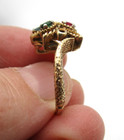 10K Yellow Gold Ruby, Emerald, Topaz Cocktail Ring Size 7 [R330] — photo 6