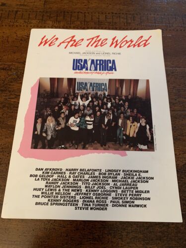 1985 We Are The World Sheet Music (Michael Jackson/Lionel Richie) - Picture 1 of 1
