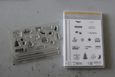 Stampin Up HOLIDAY CHEER Project Life Christmas Halloween Photopolymer NEW Retir