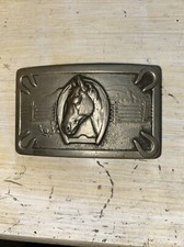 Vintage Horse Belt Buckle Possibly Silver