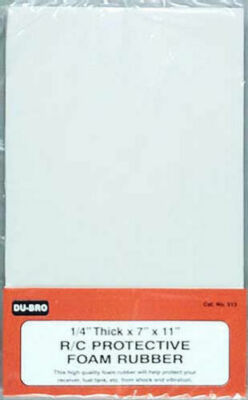 Dubro Du-bro RC Remote Control Airplane Protective Foam Rubber 1/4'' Thick DUB513