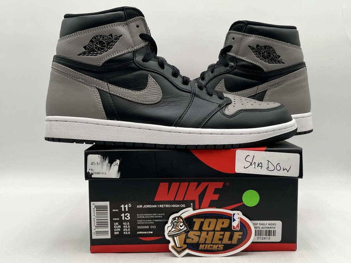 Air Jordan 1 High Shadow 2018 Size 11.5 Used Rare Retro Air Jordan 1 High Shadow 2018 Size 11.5 Used Rare Retro