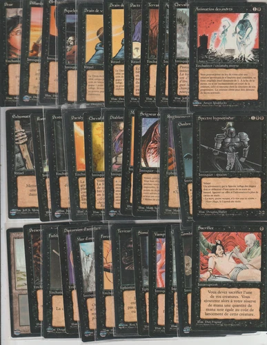 MAGIC MTG FBB FRENCH BLACK BORDER 1994 EX-NM Animation of the Dead LOT x33 Cards.
