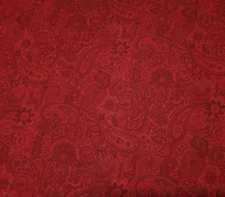 Bella Floral Paisley BTY P&B Textiles 110" Wide Quilt Backing Deep Red Wine