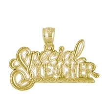 New 14k Gold Special Teacher Pendant