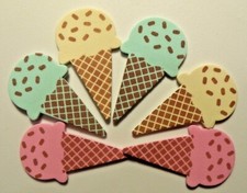 Ice Cream Cones Vanilla Scented Foam Stickers 56 Pcs Ages 3  Darice NIP