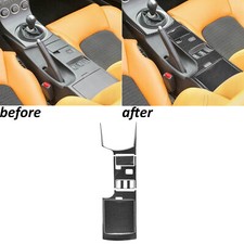 Caja de almacenamiento de consola de fibra de carbono real 6 piezas moldura de panel para Nissan 350Z 2003-2009