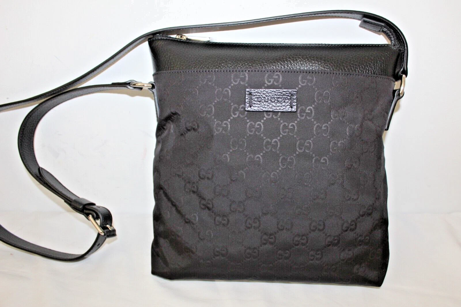 Sac messager bandoulière noir nylon monogramme suprême Gucci GG 510342 UNISEXE neuf avec étiquette