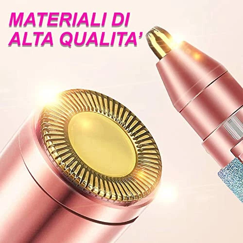 Epilatore donne Peli Viso Ricaricabile-Trimmer Sopracciglia Rasoio Elettrico - Immagine 4 di 4