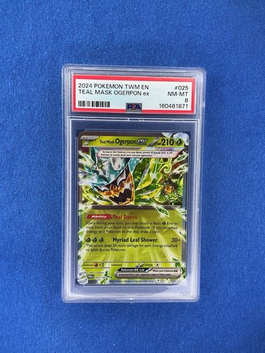 Teal Mask Ogerpon ex graded PSA 8 for sale on eBay