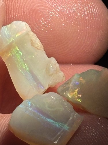 15.8ct(3pcs)🍭Australian Crystal Opal- Coober Pedy . Must See Video