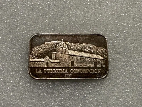 Vintage 1976 El Dorado Mint 1 oz Silver Bar .999 ~ La Purisima Comcepcion ~