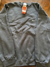 Vintage Nike Mini Swoosh Crewneck Sweatshirt Black XL Deadstock NWT Y2K 90s