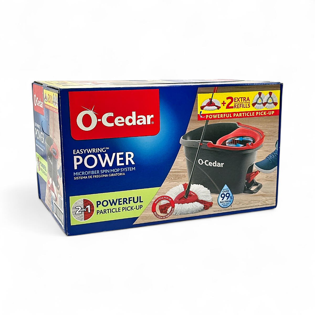オハヨーページ O-Cedar EasyWring Power Microfiber Spin Mop System 2-in-1 +2 Extra