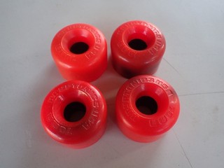 Vintage RARE 4 X 1980's Kryptonics Skateboard Wheels 70mm RED NEW
