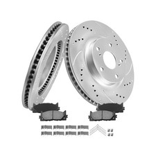 MOTOREVO Front Brake Rotors Kit for Camry 2007-2017 High-Carbon Alloy Drill...