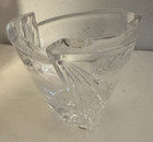 Vtg Rosenthal Crown-Line Triangular Swirl Crystal Bowl or Candlestick Holder — photo 3