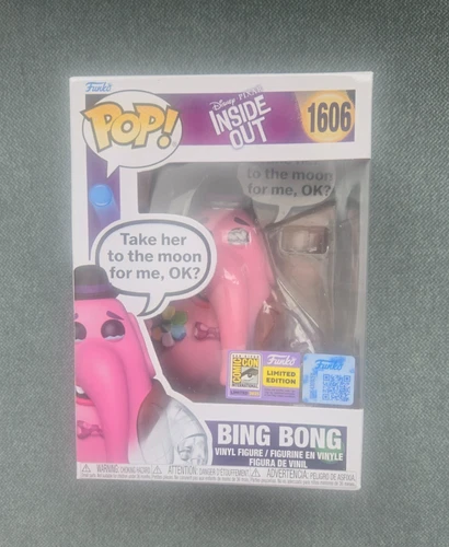 Funko Pop Disney Pixar Inside Out Bing Bong SDCC Limited Edition Con Sticker