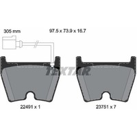 Textar 2249101 Bremsbelagsatz FüR Audi Q3 TT A3 8UB 8UG FV3 FVP FV9 FVR 8VA 8VF