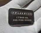1 oz Engelhard ~ Pebble Back .999 Fine Silver Bar ~ Scarce Toner ~ No Serial