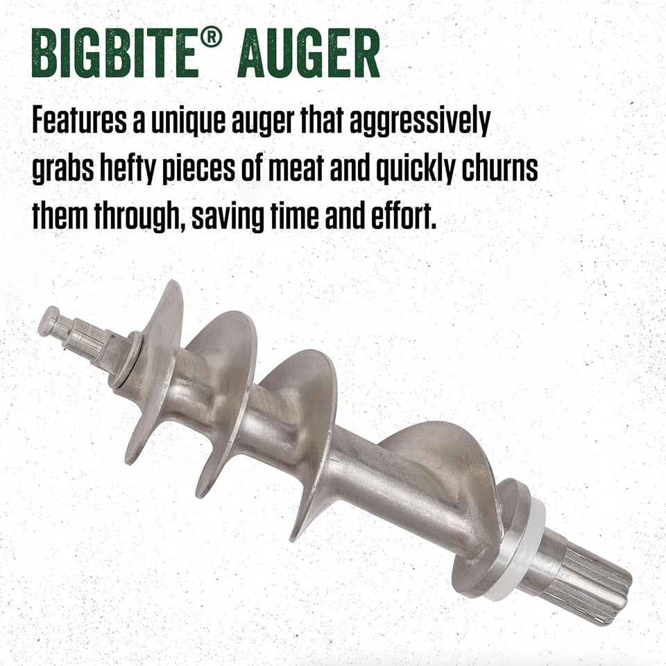 Moedor de carne LEM Products BigBite #5, moedor elétrico de aço inoxidável 0,35 HP - Imagem 3 de 4