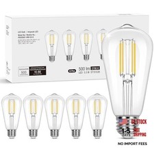 Dimmable LED Edison Light Bulbs, 2700K E26 Edison Bulbs 5.5W, 60 Warm White