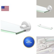 Gatco Locke 5486 Glass Shelf 20 Matte White Wall Mounted Bathroom
