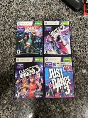 Kinect Dance Central 1 2 & 3 (Microsoft Xbox 360) + Jus Dance 3
