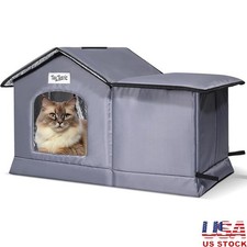 Water-Resistant Outdoor Cat Shelter Insulated Tool-Free Setup Compact Cozy Fit
