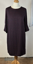 Thought Size 14 Shift Dress Black Red With Pockets Charity Sale