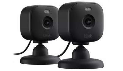 Blink Mini 2 - Plug-In CCTV Smart Security 2 Kamera Pack - Schwarz - BRANDNEU