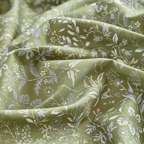 3 Pieces Duvet Covers Size, 100% Cotton King 04 - Wildflower-army Green - Picture 6 of 8