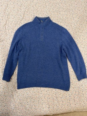 FEDELI 100% Cashmere Quarter Zip Sweater Made in Italy Size 56