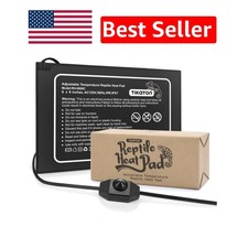 Adjustable Reptile Heat Pad - 6x8 Inches Under Tank Heater for Glass Terrariums