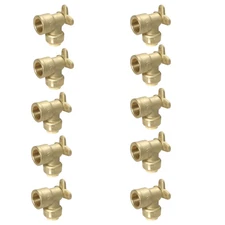 10 Pack XFITTING 1/2" Push Fit x 1/2" Female NPT Elbow with Drop Ear, Lead Free