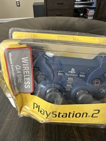 Brand New  Sealed PlayStation 2 PS2 Katana Wireless 2.4 GHZ Controller In Blue