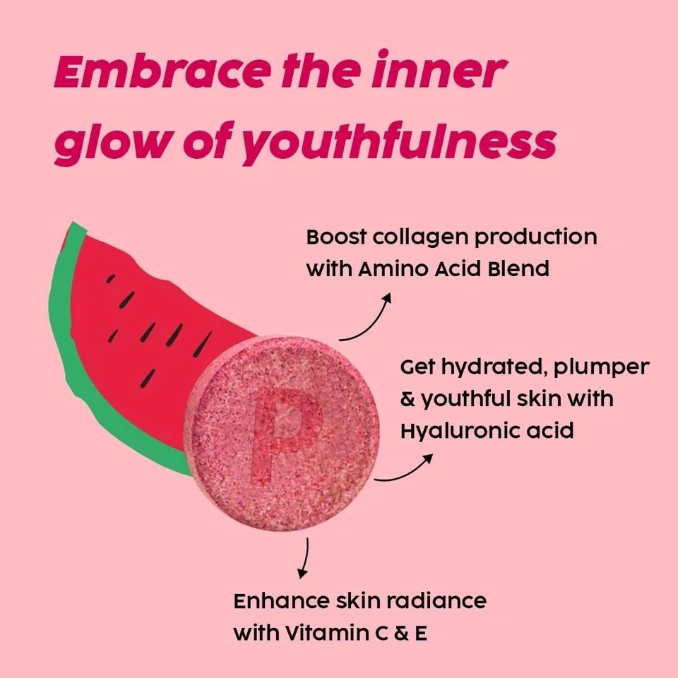 PLIX - THE PLANT FIX Colágeno Constructor Burbujeante Efervescente - 15 Tab Sandía Foto 4 de 4