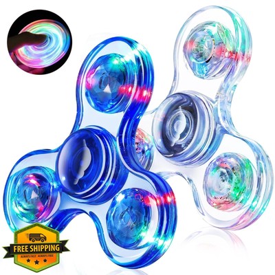 Fidget Spinner 2 Pack Light Up Sensory Anxiety Stress Relief