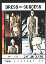 Caitlin Clark Basketball Card 2025 Panini Chronicled Dress For Success #61 Fever