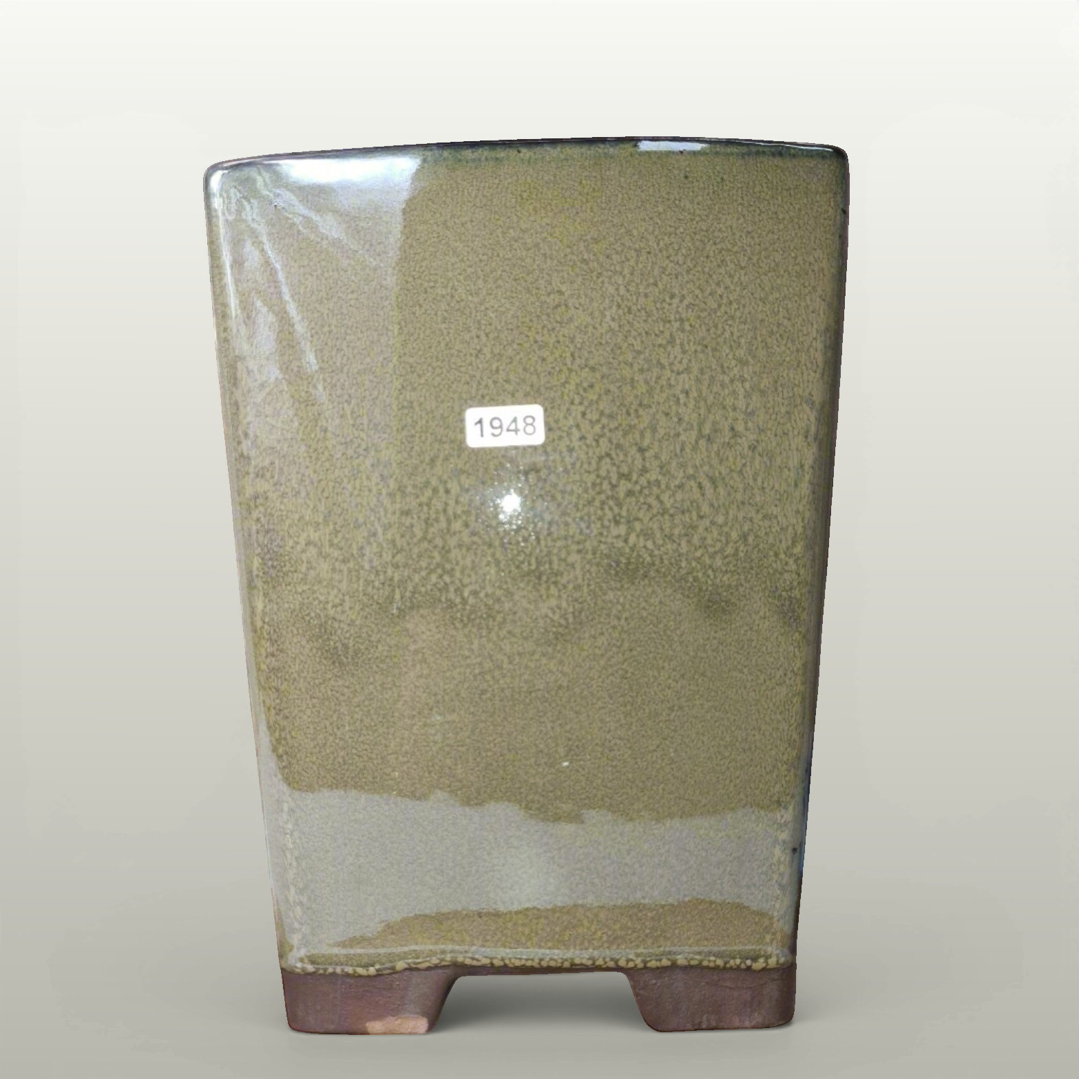 18cm Glazed Bonsai Pot | Cascade | 18cm x 24cm | Green