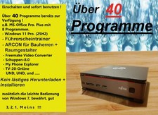 Fujitsu Mini PC Desktop,8GB, 4x3,30 GHZ, WIFI+BT, Win 11 Pro,  40 Progr. Schnell