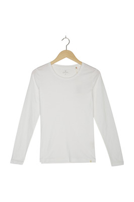 Detto Fatto Damen Langarmshirt Gr. 36 Weiß