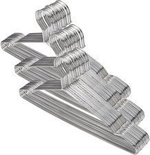 50 Pack Stainless Steel Strong Wire Metal Hangers Heavy Duty Clothes Hangers - 1