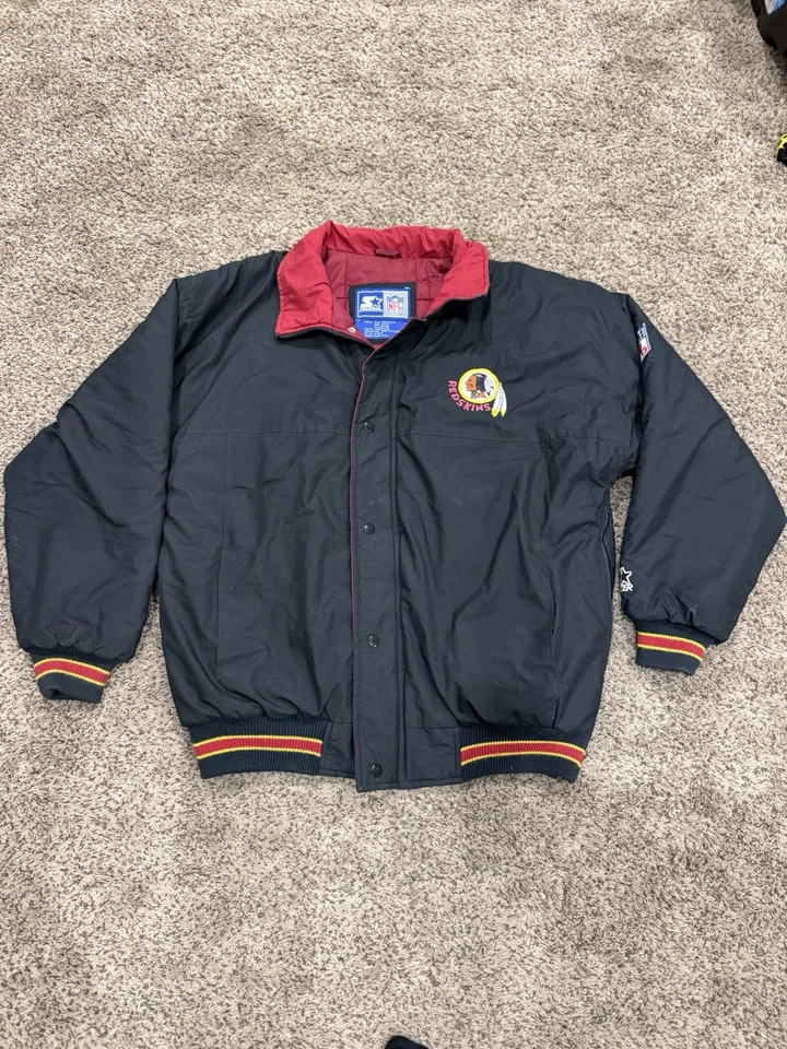 Chaqueta de iniciación Washington Redskins (Commanders) vintage años 90’s M NFL negra Foto 2 de 4