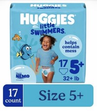 Huggies Little Swimmers Disposable Swim Diapers Size 5 32 Lbs 17 Ct