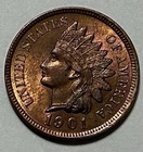 1901 Indian Head Penny Cent  Uncirculated Red and Brown